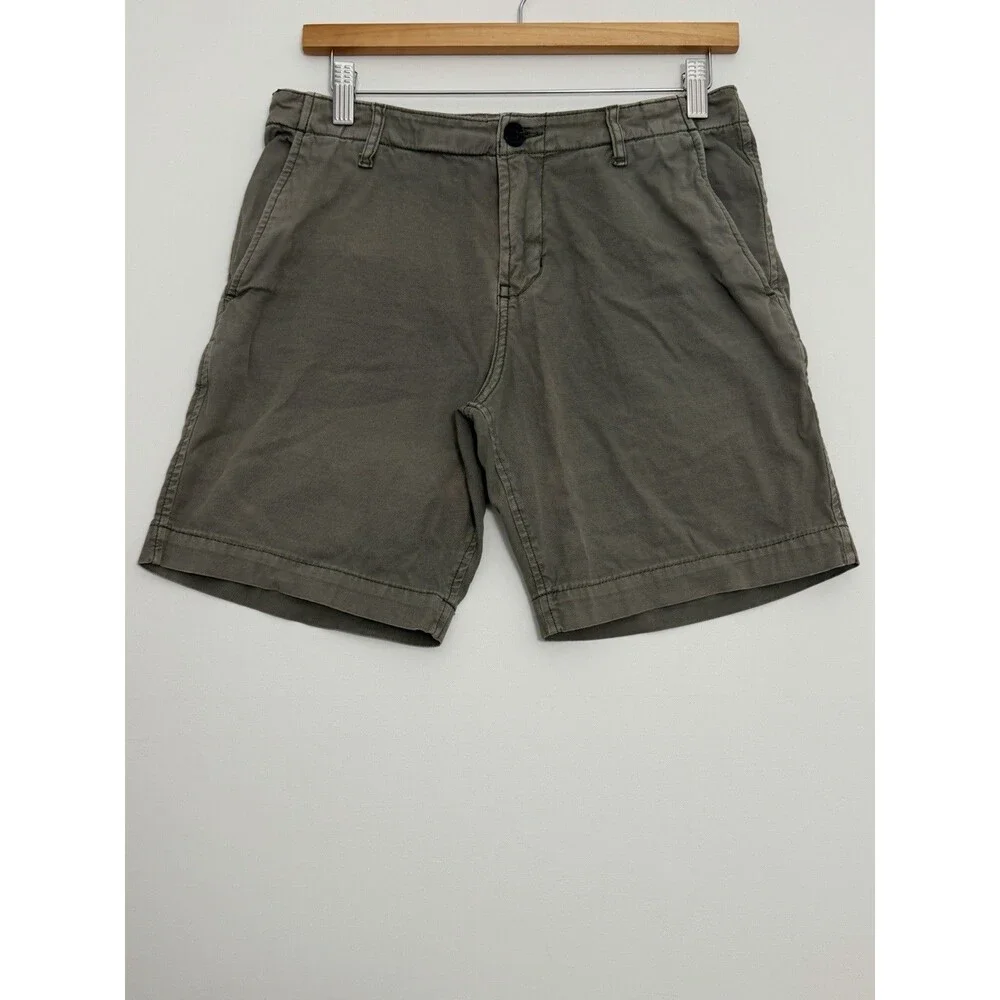 Buck Mason Deck Shorts Mens 29 Olive Green Chino Drawstring BM14004